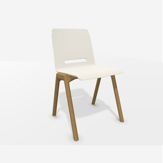 Hussl Stuhl | Forum2 S/N - Stuhl - Hussl - Eiche natur lackiert - Weiss