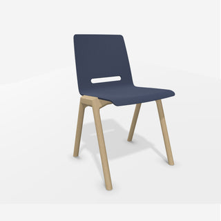 Hussl Stuhl | Forum2 S/N - Stuhl - Hussl - Esche natur lackiert - Blau