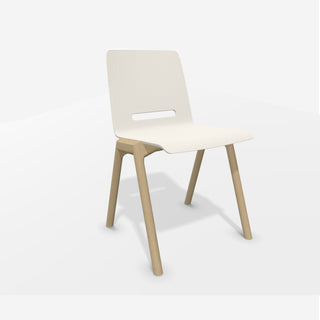 Hussl Stuhl | Forum2 S/N - Stuhl - Hussl - Esche natur lackiert - Weiss