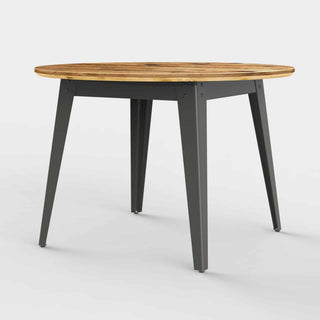 Jan Cray Tisch | 6Grad rund - Tisch - Jan Cray - Bauholz Recycled geölt - Anthrazit