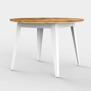 Jan Cray Tisch | 6Grad rund - Tisch - Jan Cray - Bauholz Recycled geölt - Weiss