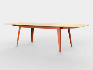 Jan Cray Ausziehtisch | 6Grad - Auszugstisch - Jan Cray - Esche - Rotorange