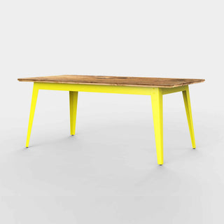 Jan Cray Tisch | 6Grad - Tisch - Jan Cray - Bauholz Recycled geölt - Schwefelgelb
