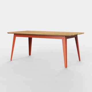 Jan Cray Tisch | 6Grad - Tisch - Jan Cray - Eiche natur geölt - Rotorange