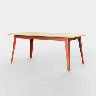 Jan Cray Tisch | 6Grad - Tisch - Jan Cray - Esche - Rotorange