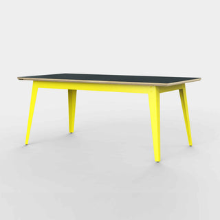 Jan Cray Tisch | 6Grad - Tisch - Jan Cray - Linoleum Anthrazit - Schwefelgelb