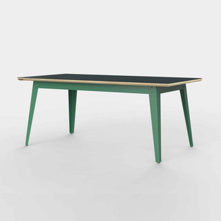 Jan Cray Tisch | 6Grad - Tisch - Jan Cray - Linoleum Anthrazit - Spintgrün