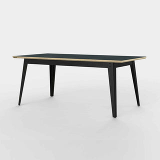 Jan Cray Tisch | 6Grad - Tisch - Jan Cray - Linoleum Anthrazit - Rotorange