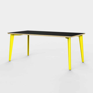 Jan Cray Tisch | Plog - Tisch - Jan Cray - Linoleum Anthrazit - Schwefelgelb