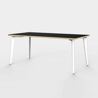 Jan Cray Tisch | Plog - Tisch - Jan Cray - Linoleum Anthrazit - Weiss