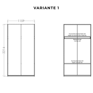 Modular Plus 2er Schrank - Schrank - Müller Small Living - Schichtholz - ohne Schubladen