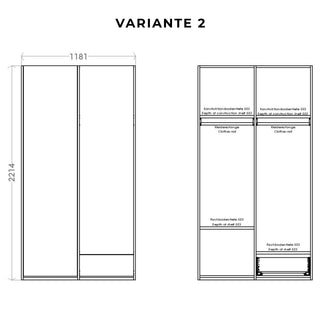 Modular Plus 2er Schrank - Schrank - Müller Small Living - Schichtholz - eine Schublade