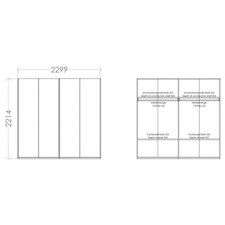 Modular Plus 4er Schrank - Schrank - Müller Small Living - Schichtholz - ohne Schubladen