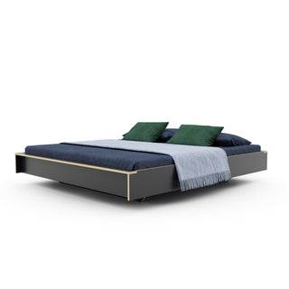 FLAI Bett - Bett - Müller Small Living - HPL Anthrazit - 140cm