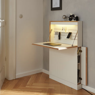 Flatmate Sekretär - Sekretaer - Müller Small Living - Weiß - mit Blende