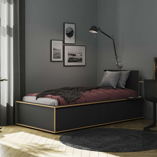 Spaze Bett - Bett - Müller Small Living - Schwarz - 90cm