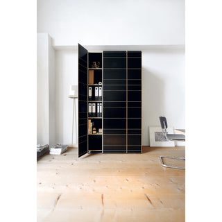 K1 Schrank - Schrank - Nils Holger Moormann - 3 Fächer - 222.4 x 138.7 x 60.5cm - MDF - Schwarz