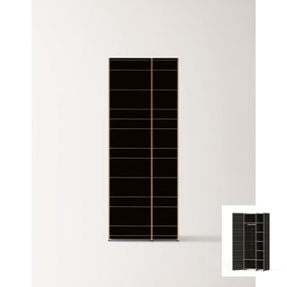K1 Schrank - Schrank - Nils Holger Moormann - 2 Fächer - 222.4 x 87.1 x 60.5cm - MDF - Schwarz