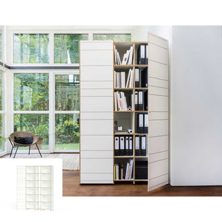 K1 Schrank - Schrank - Nils Holger Moormann - 3 Fächer - 222.4 x 138.7 x 60.5cm - MDF - Weiß