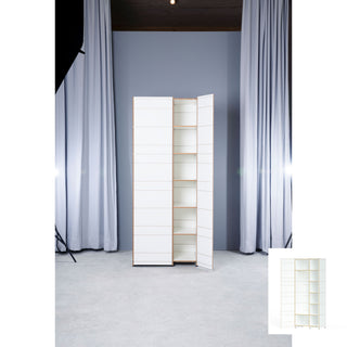 K1 Schrank - Schrank - Nils Holger Moormann - 2 Fächer - 222.4 x 87.1 x 60.5cm - MDF - Weiß