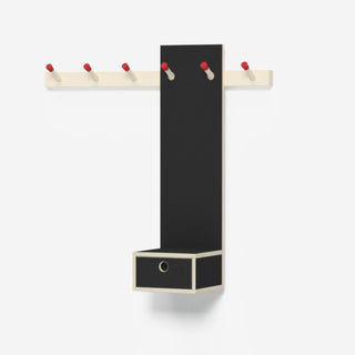 Rechenbeispiel Garderobe - Garderobe - Nils Holger Moormann - 4 Haken - Ablage mit Schub