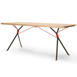 Kampenwand Tisch - Tisch - Nils Holger Moormann - Stahl gewachst - Rot