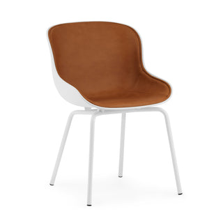 Normann Copenhagen Stuhl | Hyg Steel - Stuhl - Normann Copenhagen - Mit Polster - Weiß / Leder