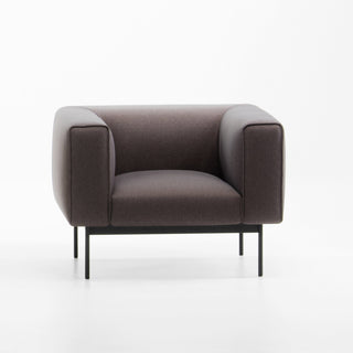 Convert Loungesessel - Loungesessel - Prostoria - Novum Curry / Gestell: Rot -