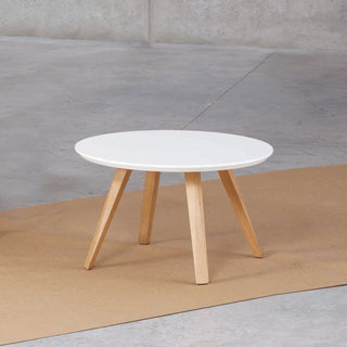 Oblique Couchtisch - Couchtisch - Prostoria - D70 x H41cm - Fenix weiss