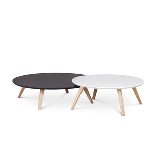 Oblique Couchtisch - Couchtisch - Prostoria - D90 x H35cm - Fenix weiss