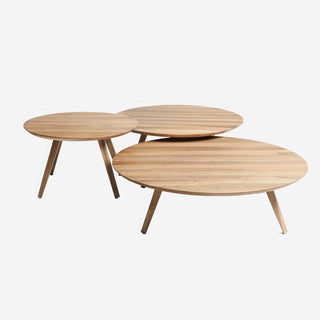 Oblique Couchtisch - Couchtisch - Prostoria - D110 x H29cm - Eiche natur