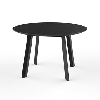 Rhomb Tisch rund - Tisch - Prostoria - Eiche - Schwarz lackier