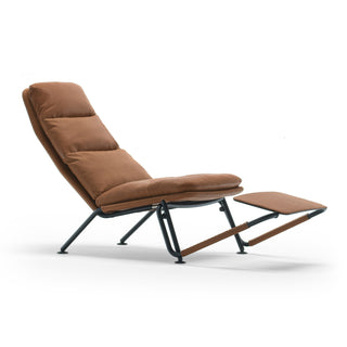 Kontrapunkt Loungesessel - Loungesessel - Prostoria - Leder: Acquario Cuoio / Gestell: Schwarz -