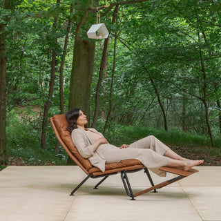 Kontrapunkt Loungesessel - Loungesessel - Prostoria - Leder: Acquario Cuoio / Gestell: Schwarz -