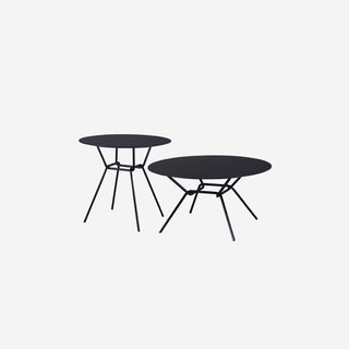 Strain Outdoor Couchtisch - Outdoor Tisch - Prostoria - Ø 50 x 46cm - Schwarz