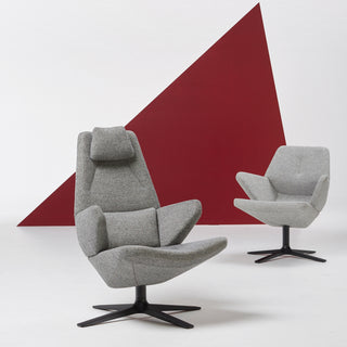 Trifidae Loungesessel - Ohrensessel - Prostoria - Novum Kies + Ebony + Lanoso / Gestell: Metall schwarz -