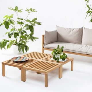 Umomoku Outdoor Beistelltisch - Outdoor Stuhl - Prostoria - Teak - ohne Kissen