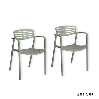 Resol Stuhl | Toledo - SET - Gartenstuhl - Resol - 4er Set - Greenish Grey
