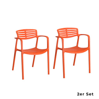 Resol Stuhl | Toledo - SET - Gartenstuhl - Resol - 4er Set - Orange