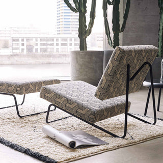 Herbert Hirche Loungesessel - Loungesessel - Richard Lampert - Stuhl mit Hocker - Bronzefarben/Braun