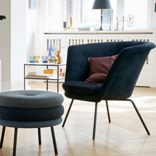 H57 Loungesessel - Loungesessel - Richard Lampert - Schwarz - Veloursleder "Schwarz"