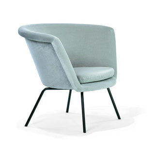 H57 Loungesessel - Loungesessel - Richard Lampert - Schwarz - Velour "Grey-Blue"