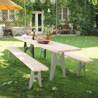 Ludwig Outdoortisch - Outdoortisch - Richard Lampert - Set 1 (Tisch + eine Bank) - Basaltgrau