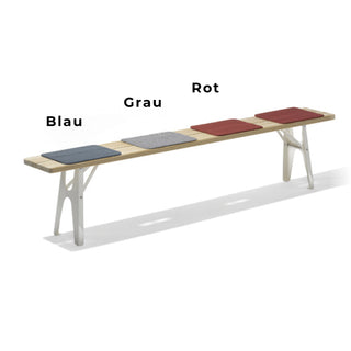 Ludwig Outdoortisch - Outdoortisch - Richard Lampert - Set 1 (Tisch + eine Bank) - Basaltgrau