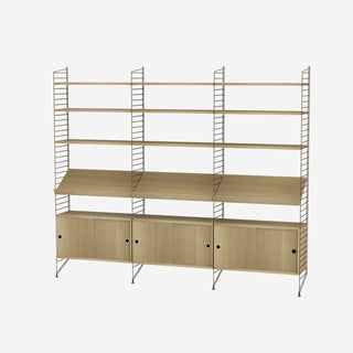 Wohnzimmer Regal G - Regal - String Furniture - Weiss - Eiche