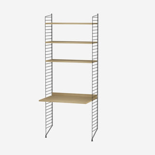 Office Regal A - Regal - String Furniture - Eiche - Weiss