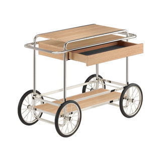 Tecta Barwagen | M4RS - Barwagen - Tecta - Eiche Furniert - Kavallerie-Tuch Anthrazit