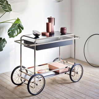 Tecta Barwagen | M4RS - Barwagen - Tecta - MDF schwarz - Kavallerie-Tuch Schwarz