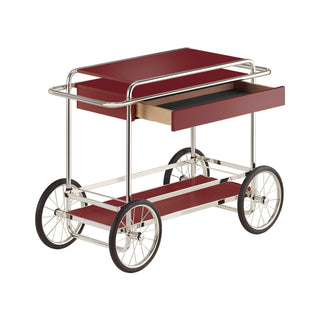 Tecta Barwagen | M4RS - Barwagen - Tecta - MDF Purpurrot - Kavallerie-Tuch Schwarz