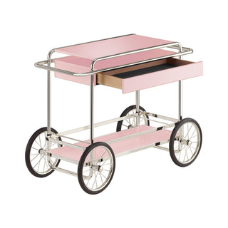 Tecta Barwagen | M4RS - Barwagen - Tecta - MDF Hellrosa - Kavallerie-Tuch Schwarz